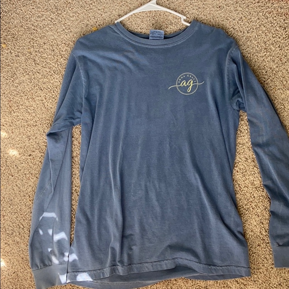 Anna Grace long sleeve fall theme shirt.